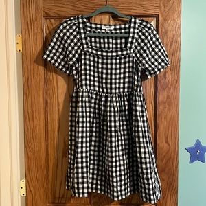 Madewell Checkered Linen Dress - with pockets!